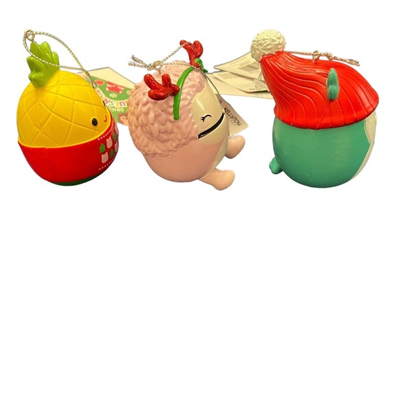 New Lot Of 3 Kurt Adler Squish mallow Ornaments (Pineapple,Bigfoot &Owl) 2.5-3” - Picture 4 of 9